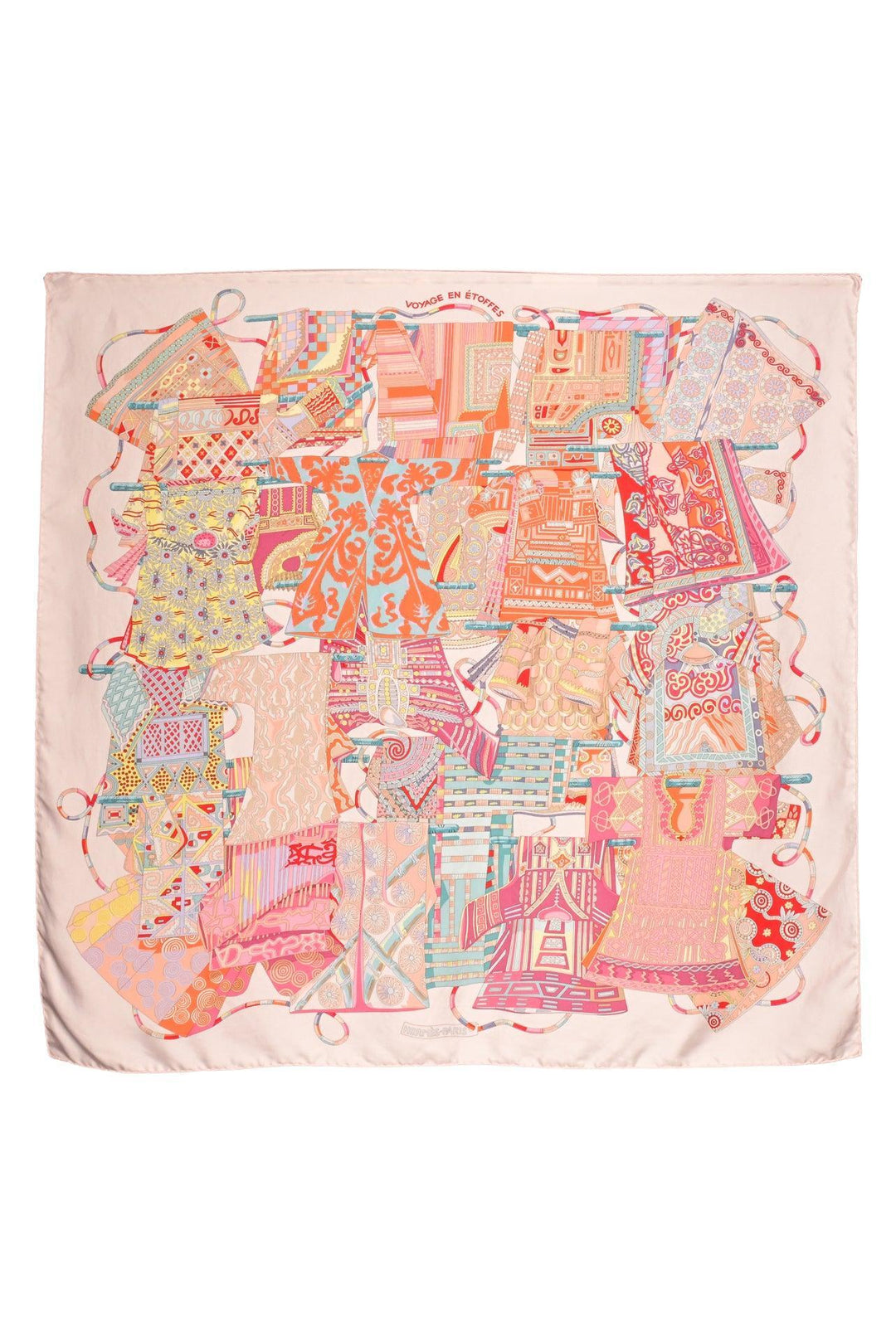 Hermes Voyage En Etoffes Silk Scarf