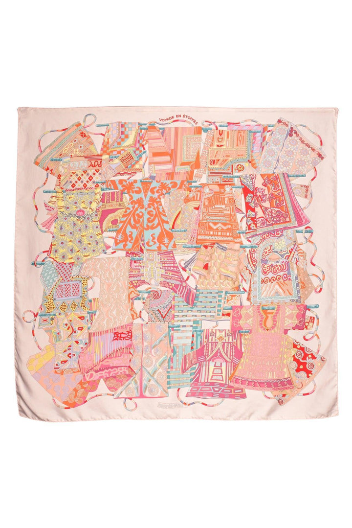 Hermes Voyage En Etoffes Silk Scarf