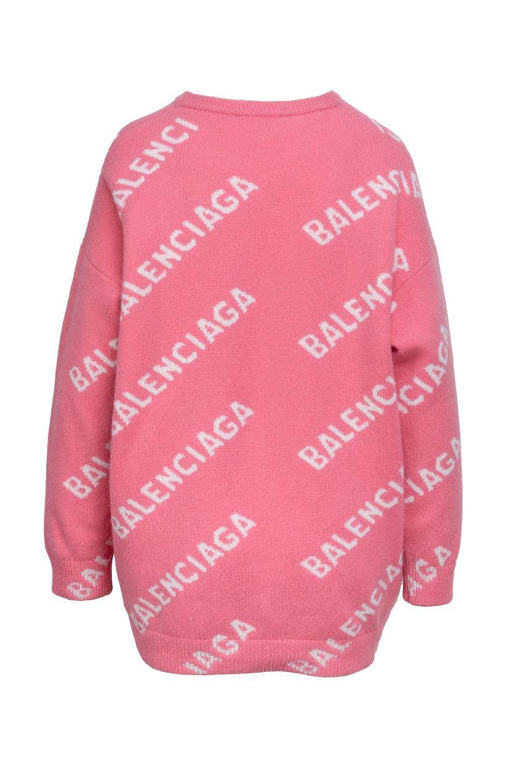 Balenciaga Size L 2020 Allover Logo Sweater