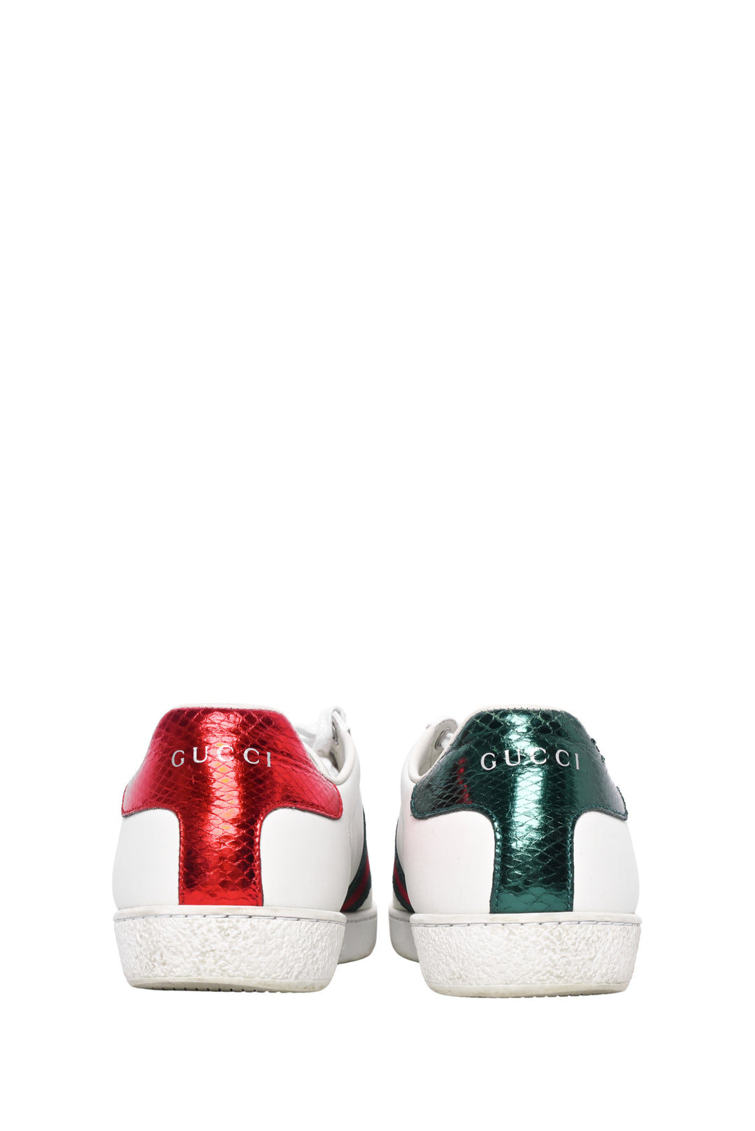Gucci Size 36 Ace Bee Embroidered Web Stripe Leather Low Top Sneaker
