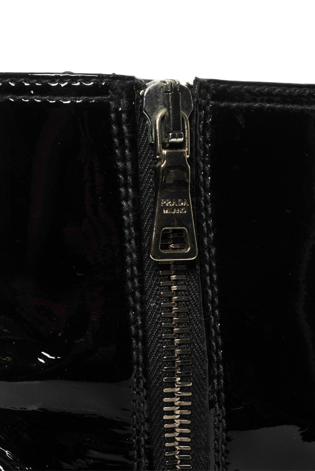 Prada Size 39 Calzature Donna Patent Leather Combat Boots