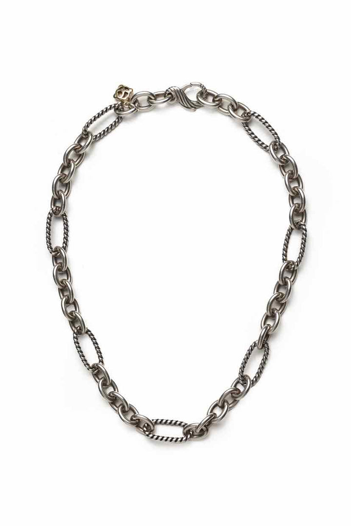 David Yurman Sterling Silver Figaro Chain Necklace