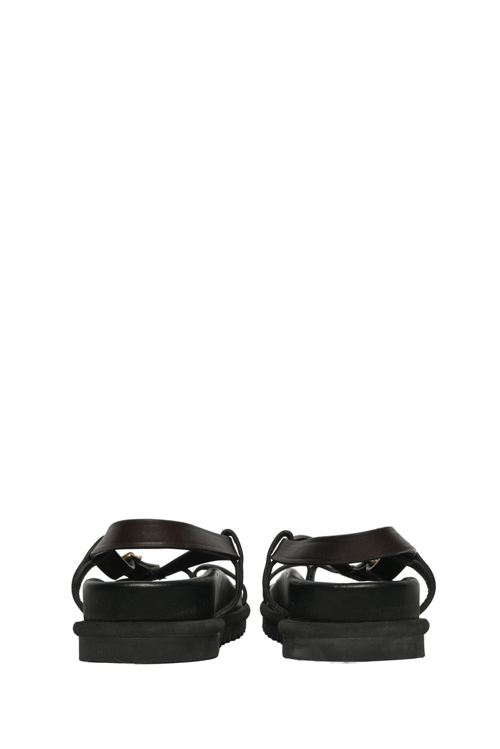 Dries Van Noten Size 40 Leather Strappy Buckle Sandals