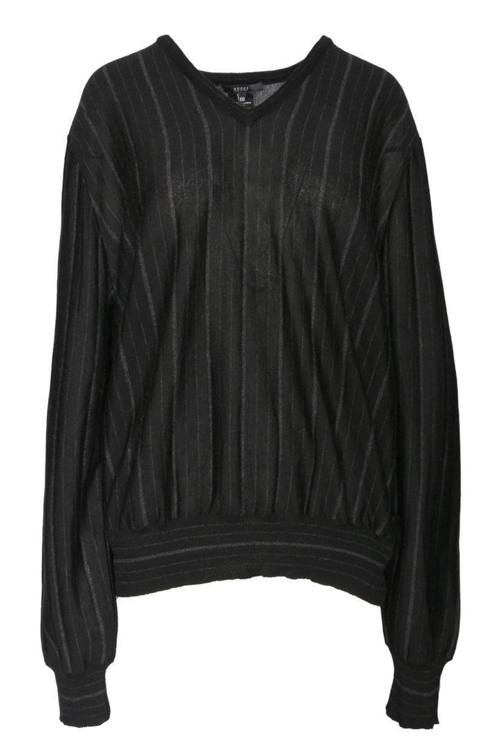 Gucci Size XXL Men's Striped V-Neck Cashmere Sweater