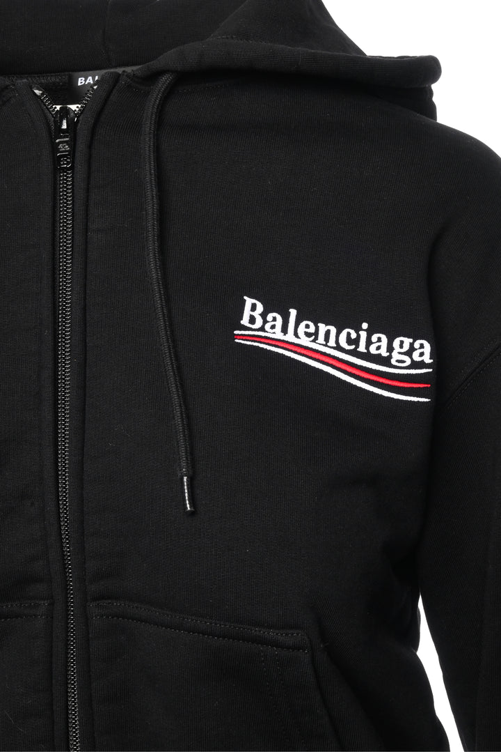 Balenciaga Size XS 2022 Campaign Cropped Zip-Up Hoodie