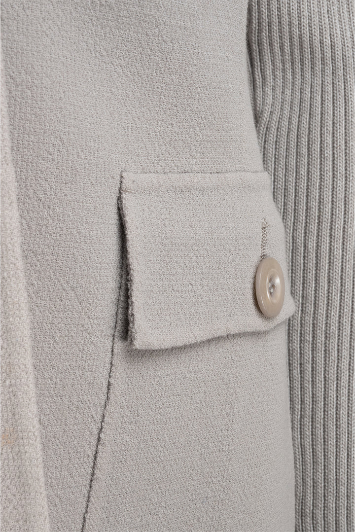 St. John Size 4 Single Breasted Knit Sleeve & Collar Blazer