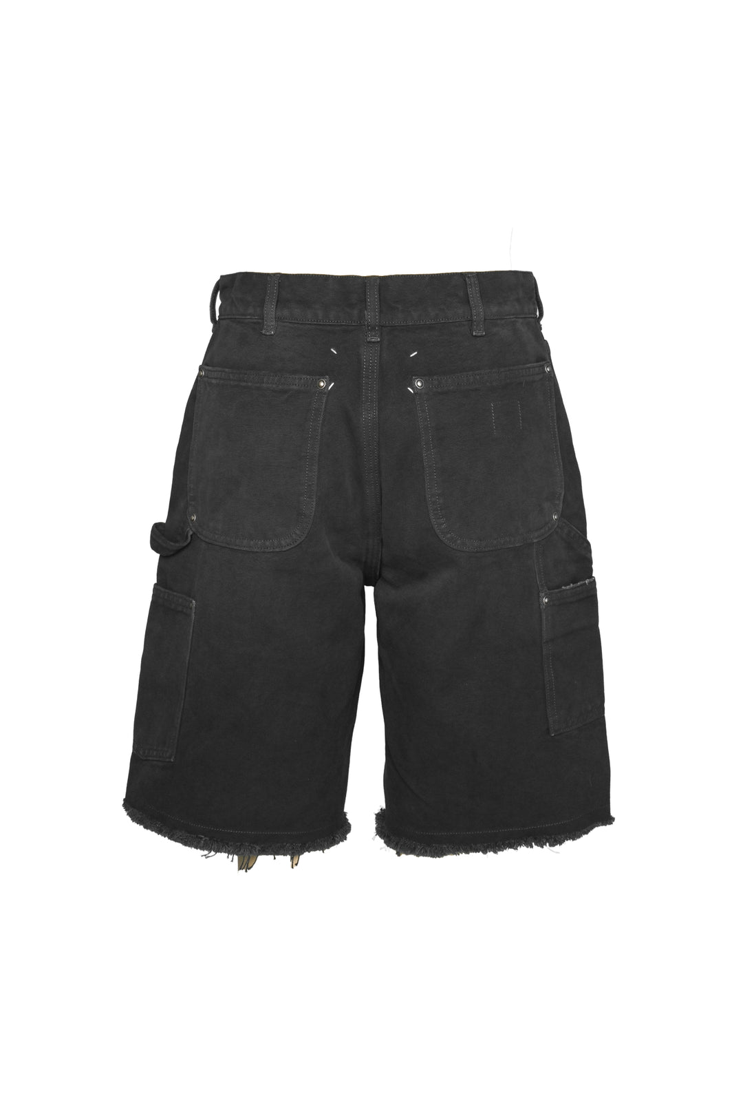 Maison Martin Margiela Size 26 Stud Distressed Denim Cutoff Cargo Shorts