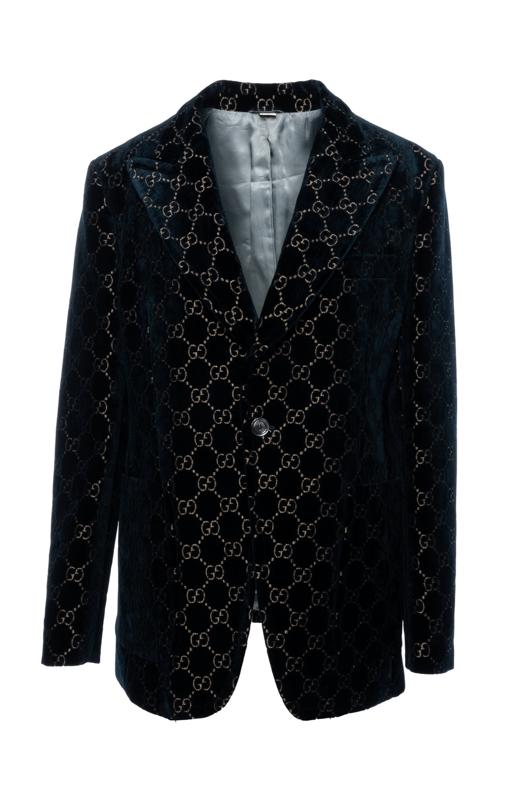 Gucci Size 54 Men's Velvet GG Blazer