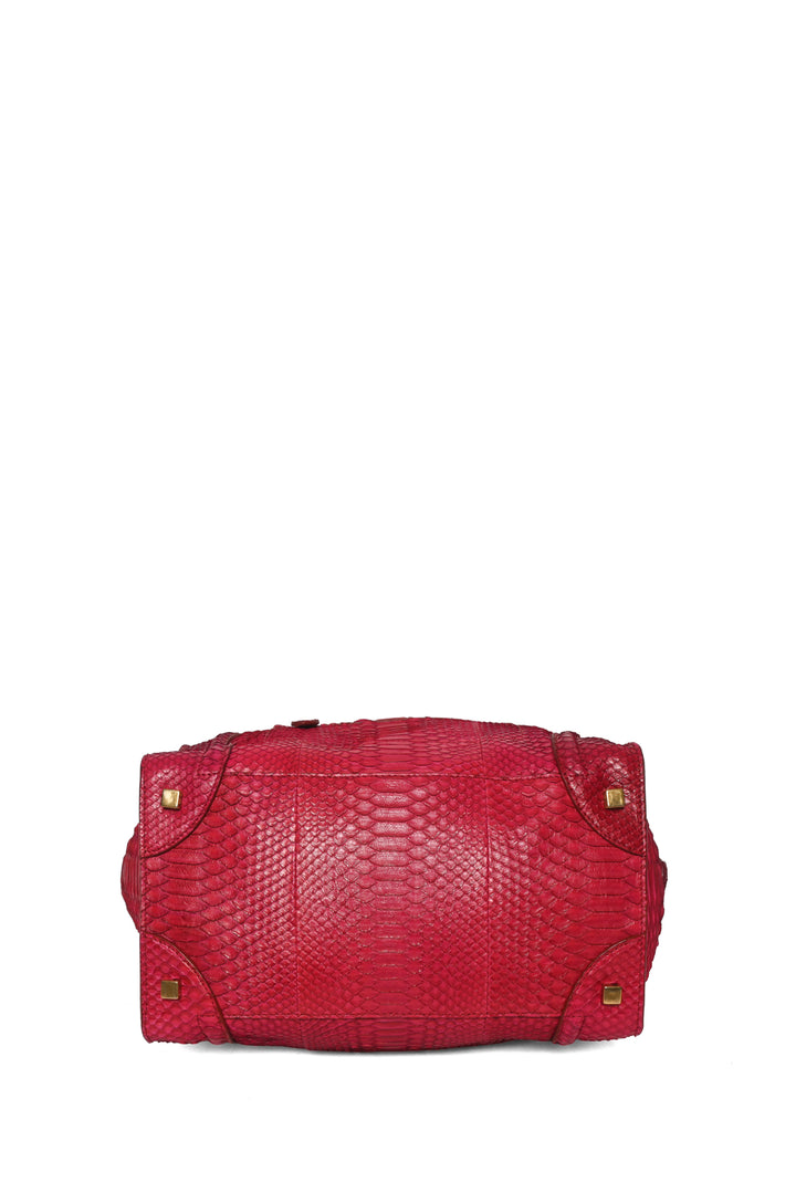 Celine Mini Python Luggage Tote