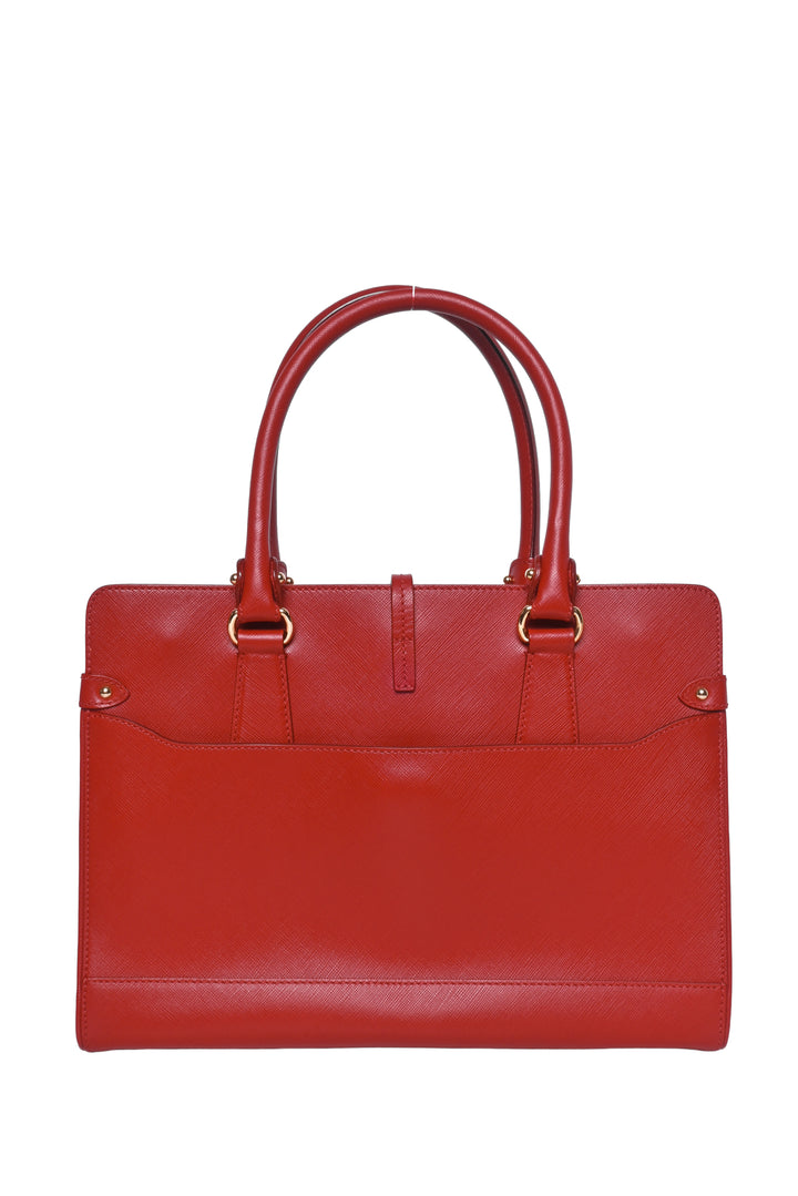 Salvatore Ferragamo Saffiano Leather Briana Small Tote