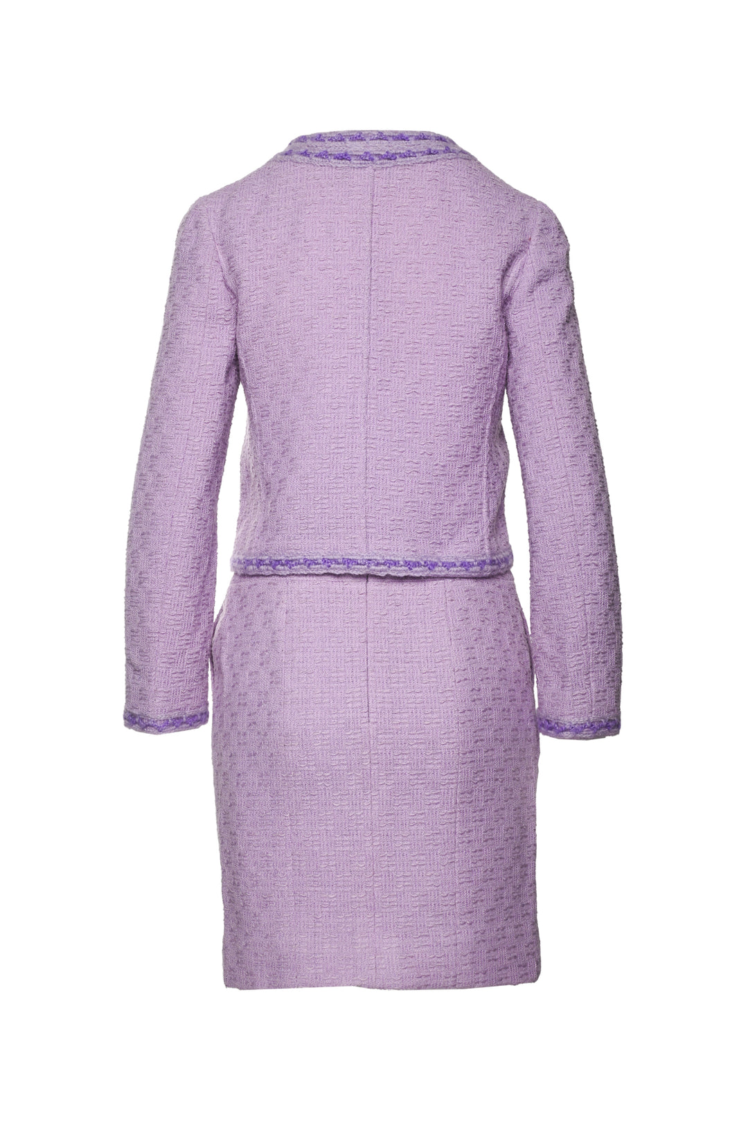 Chanel Size 4 1998 Two Piece Tweed Jacket & Skirt Set