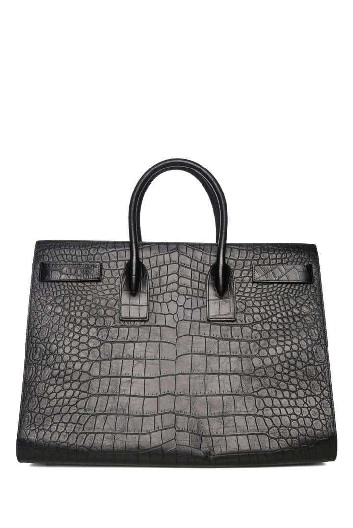 Saint Laurent 2017 Large Croc Embossed Sac De Jour Tote
