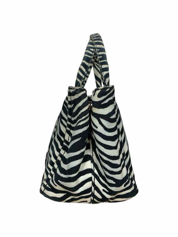 Prada Zebra Print Canapa Tote