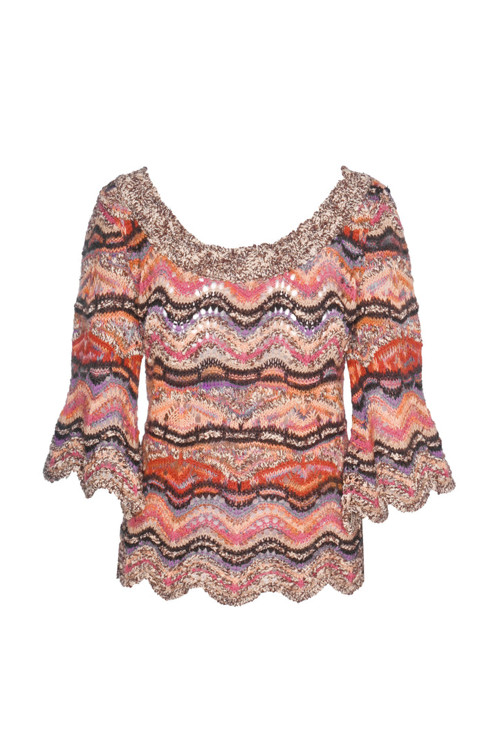 Missoni Size 42 Vintage Zig Zag Sweater