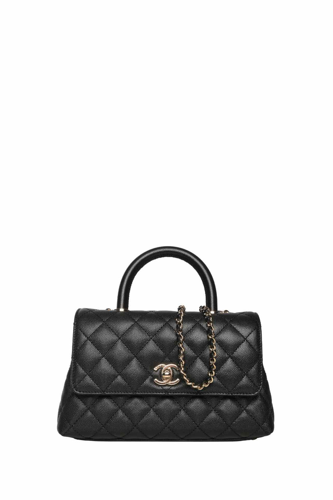 Chanel 2025 Small Quilted Caviar Coco Handle Bag