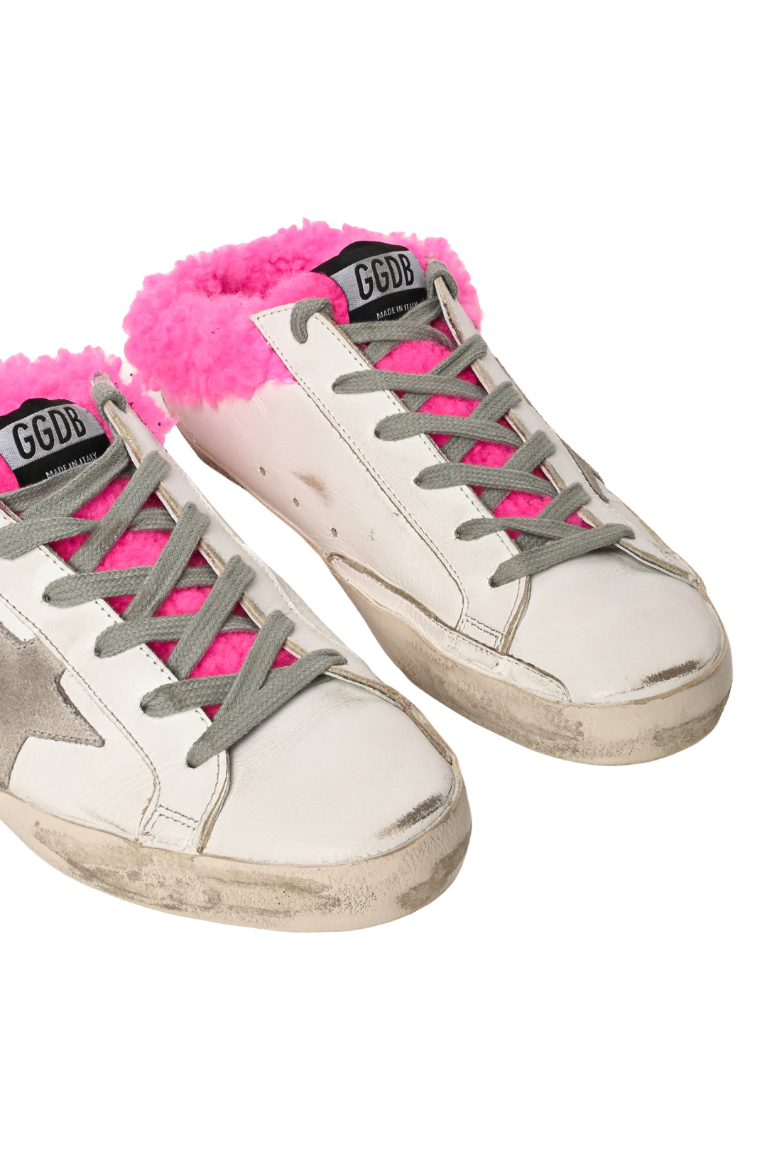 Golden Goose Size 39 Shearling-Lined Superstar Sabot Slip On Sneakers