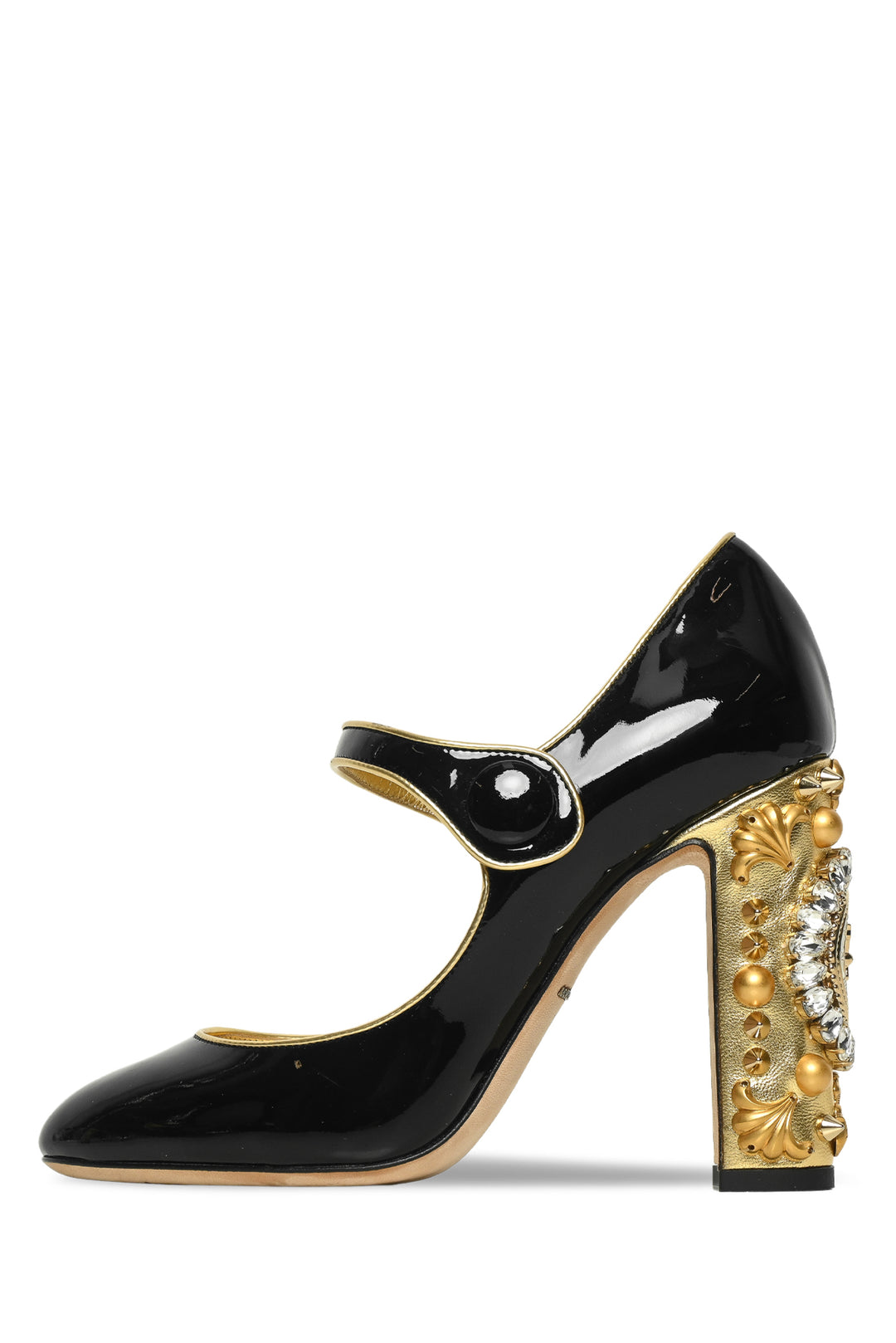 Dolce & Gabbana Crystal Heel Embellished SZ 37 Mary Jane