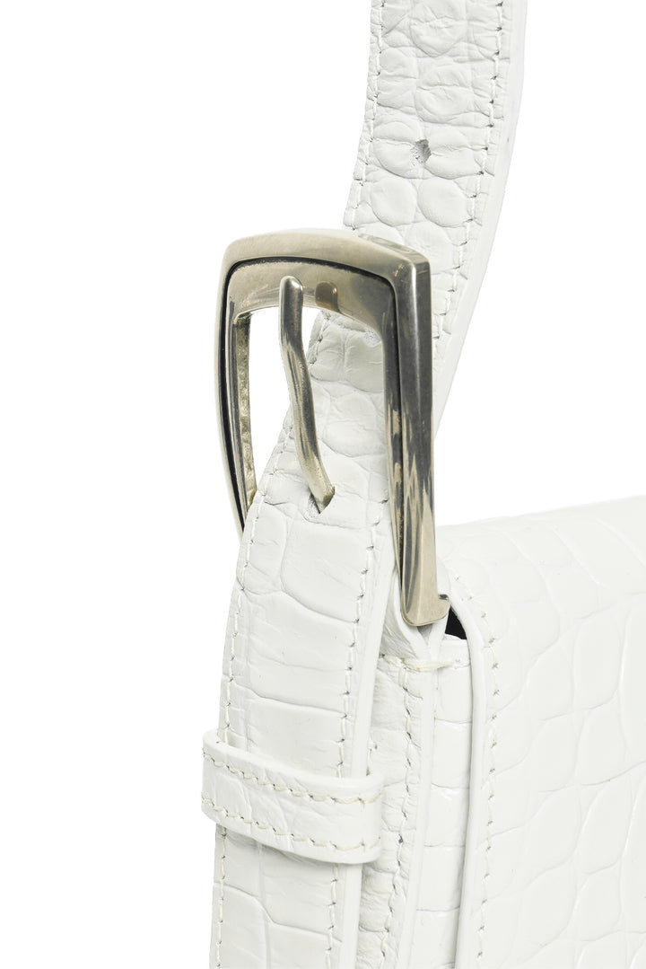 Balenciaga F/W 2020 Croc Embossed Leather Ghost Sling Shoulder Bag