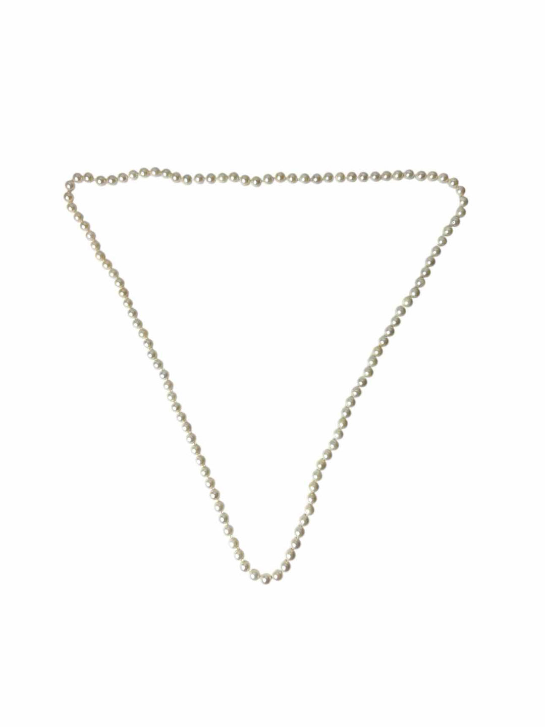 Knotted Cultured Pearls 32" Length Necklace