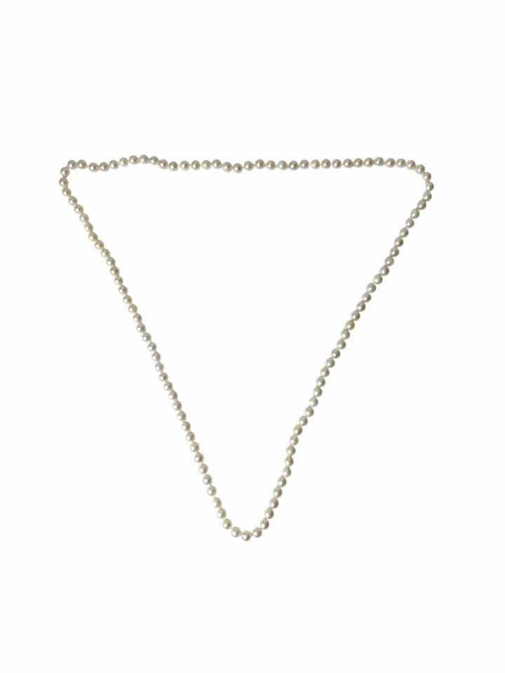 Knotted Cultured Pearls 32" Length Necklace