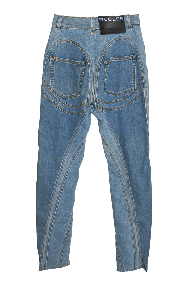 Mugler Size 36 Spiral Skinny Jeans