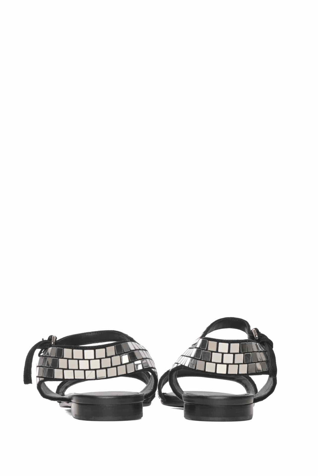 Balmain Size 35.5 Leather Ankle Strap Embellished Sandals