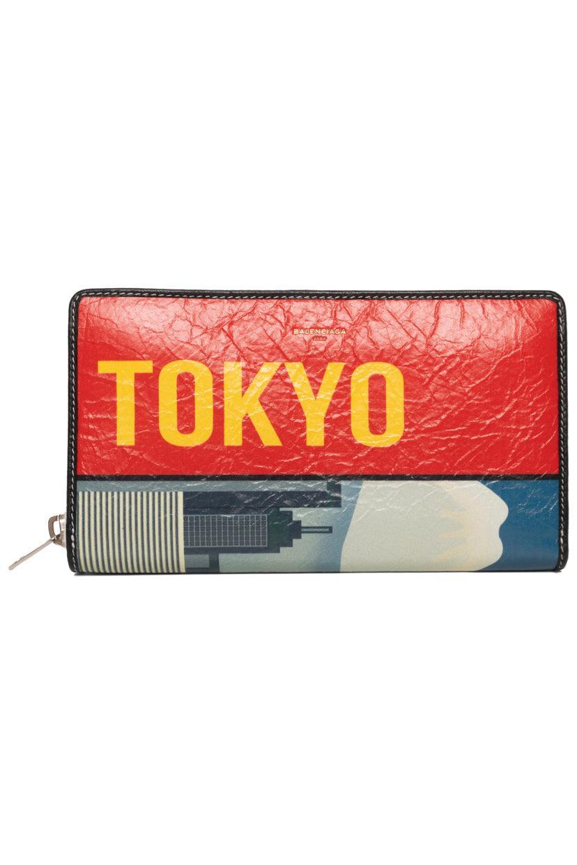 Balenciaga Tokyo Magazine Printed Zip Around Long Wallet