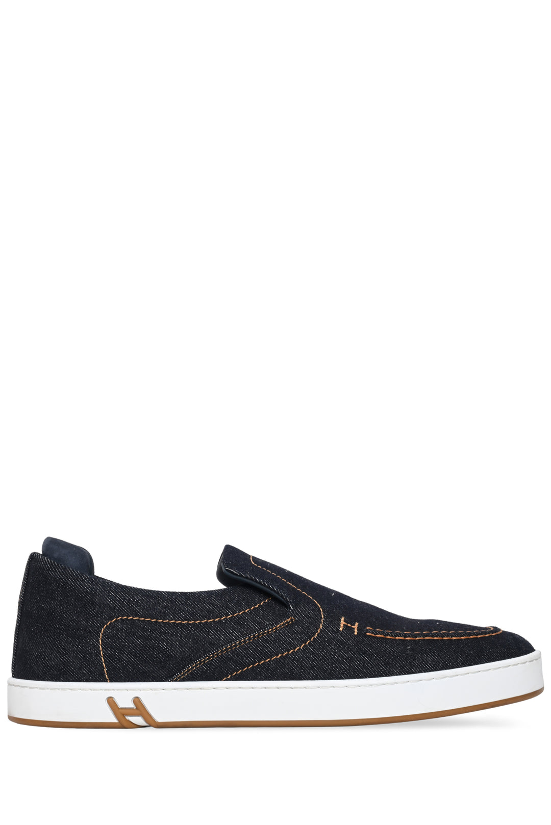 Hermes Size 43 Men's Denim Kiddy Slip On Sneakers