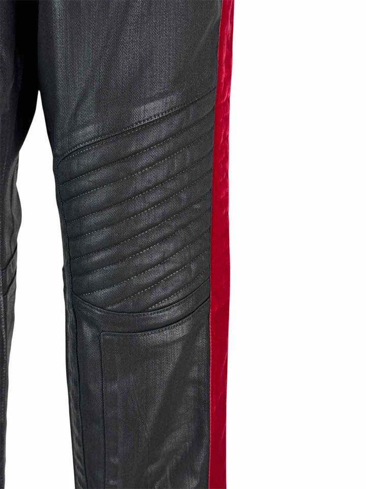 Balmain Size M Velvet Stripe Drawstring Pants