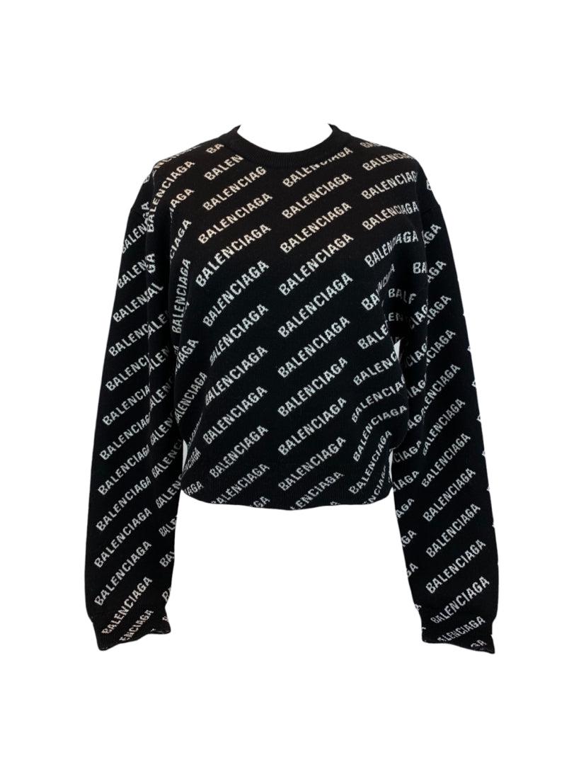 Balenciaga Size M BB Monogram Sweater