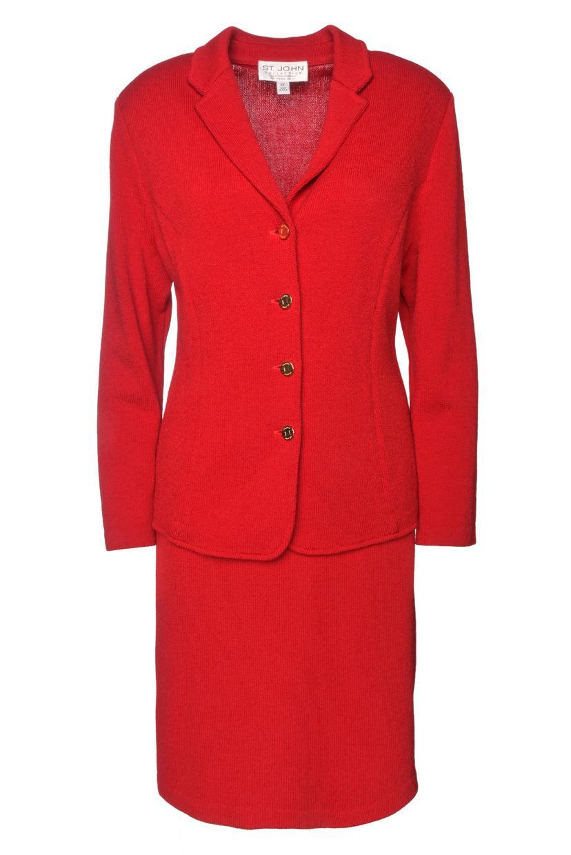 St John Collection Size 12 Knit Skirt Suit