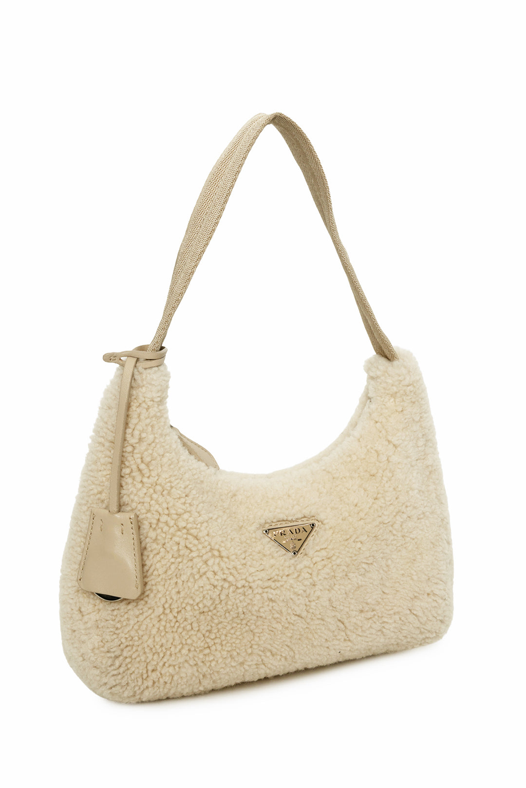 Prada Shearling Mini Re-Edition 2000 Shoulder Bag