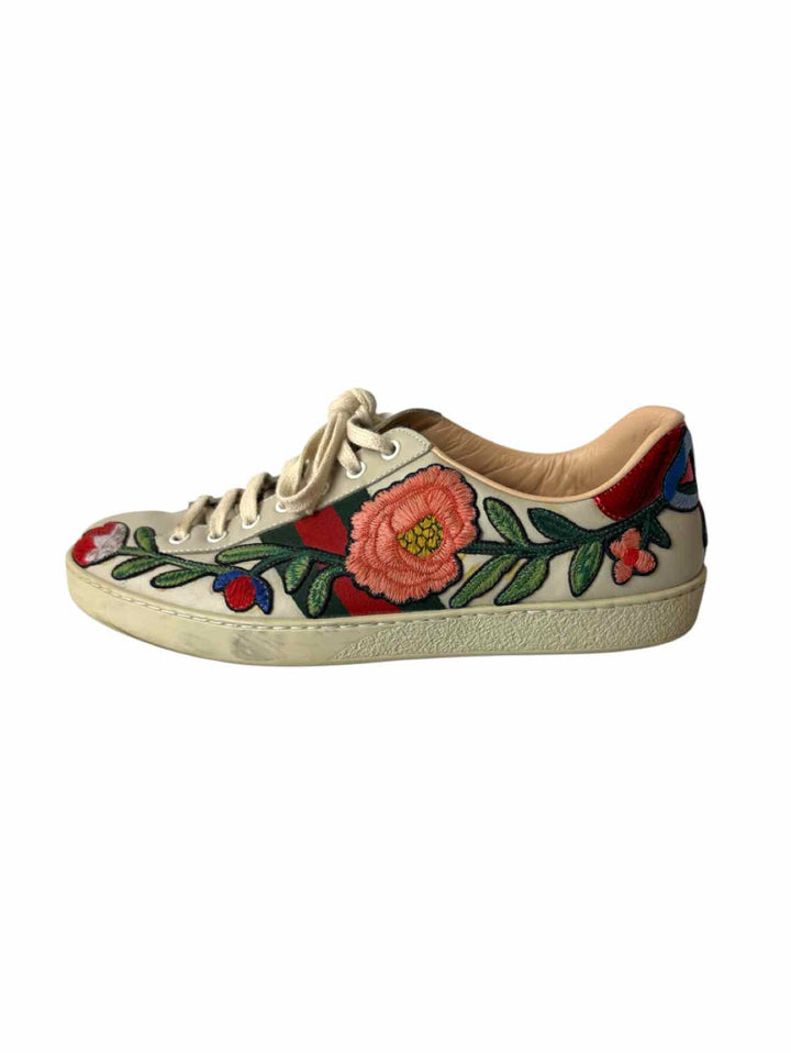Gucci Ace Low-top Floral Embroidered Size 10 Men's Sneakers