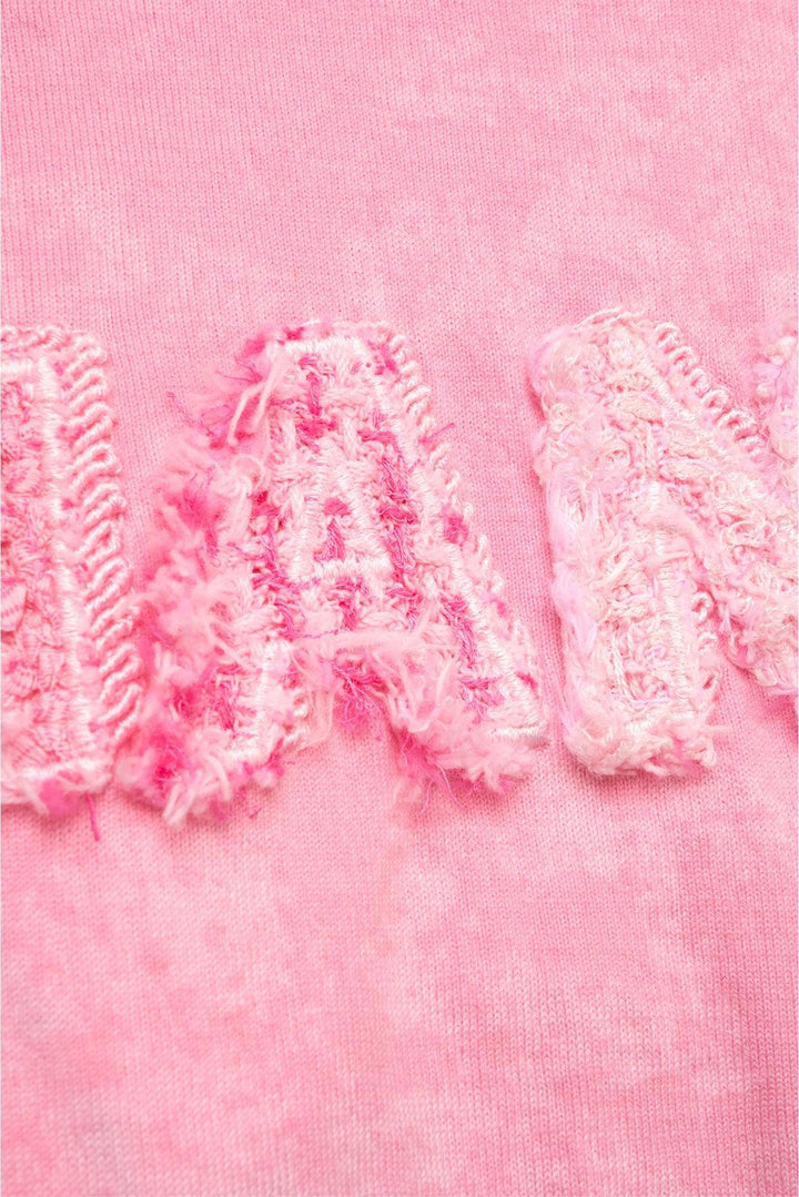 Chanel Size L Tie-Dye Frayed Logo T-Shirt