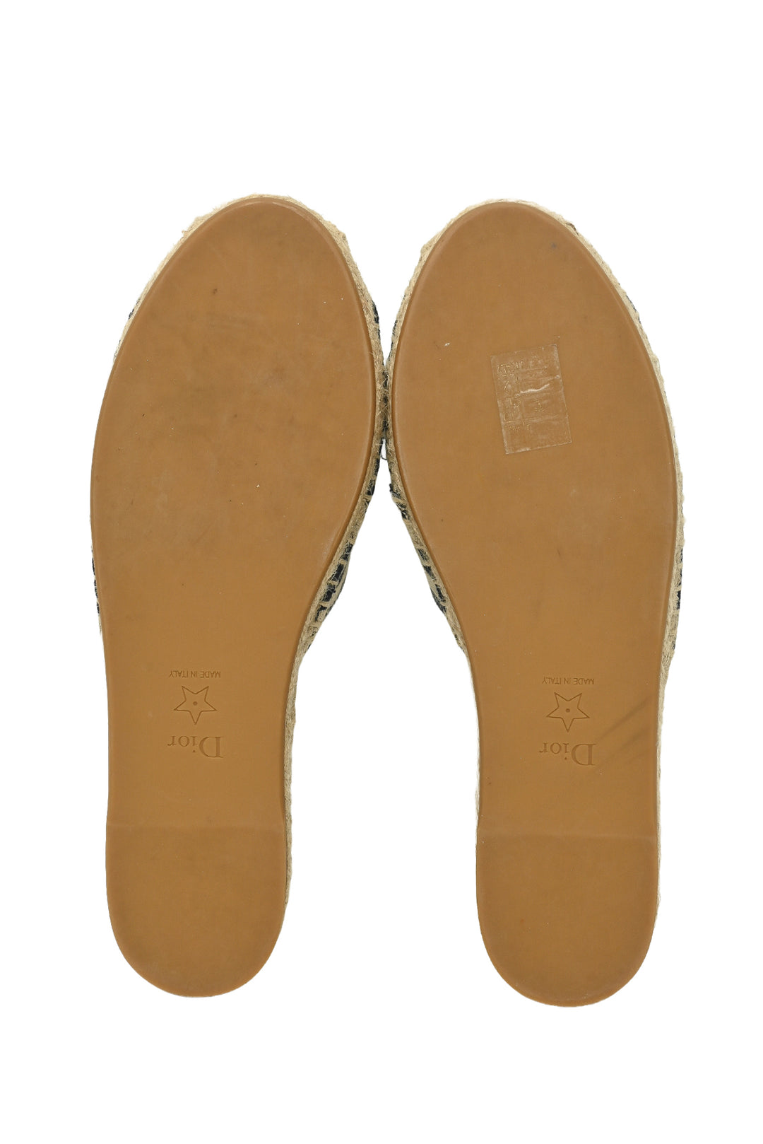 Dior Size 37 Oblique Canvas Granville Espadrille Mules