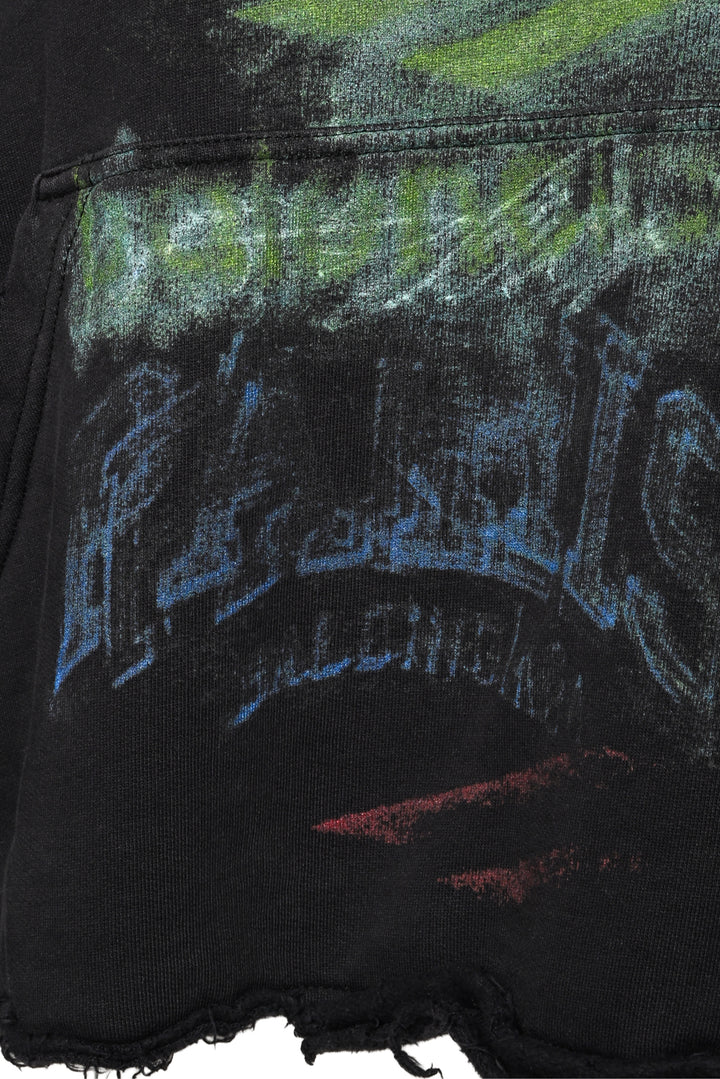 Balenciaga Size L DIY Imprint Cropped Hoodie