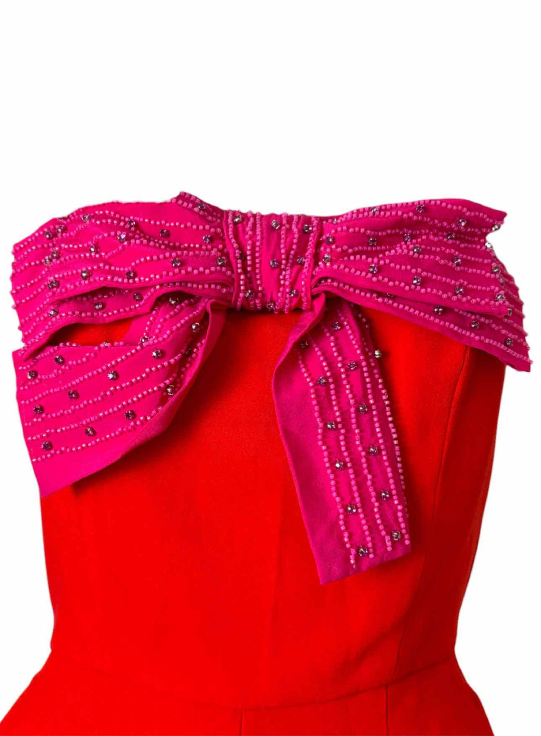 SALONI Size 6 Beaded Bow Jumpsuit