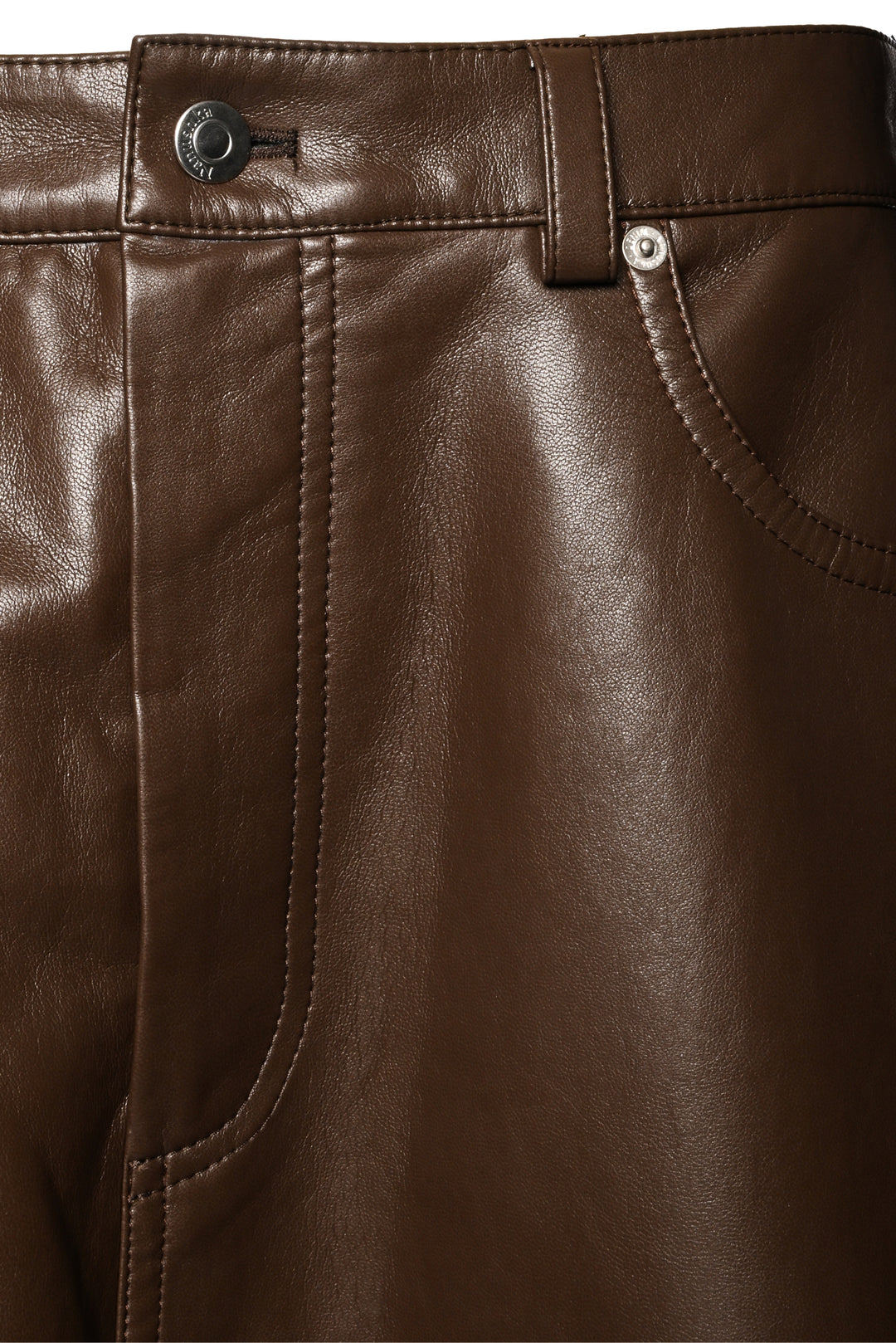 Nanushka Size L Cintia Faux Leather A-Line Midi Skirt