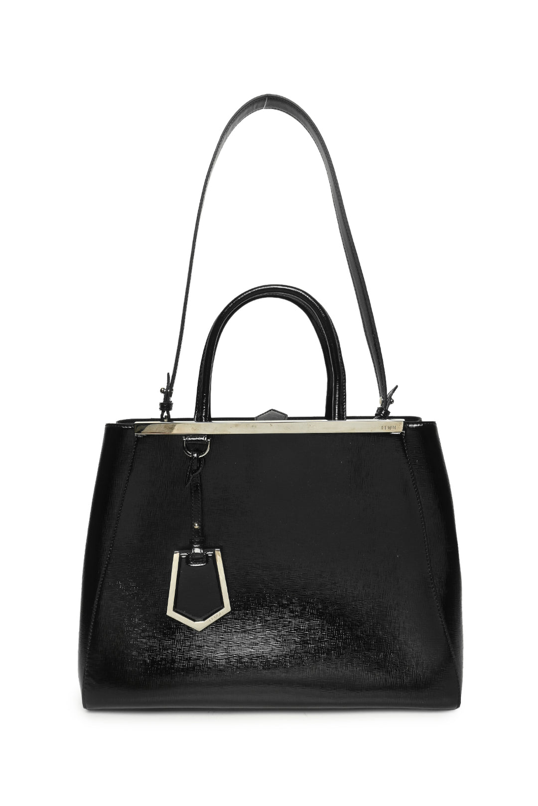 Fendi Vitello Patent Medium 2Jours Elite Tote