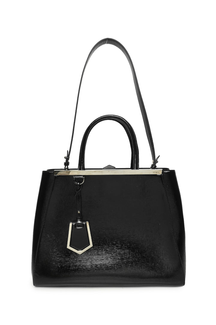 Fendi Vitello Patent Medium 2Jours Elite Tote