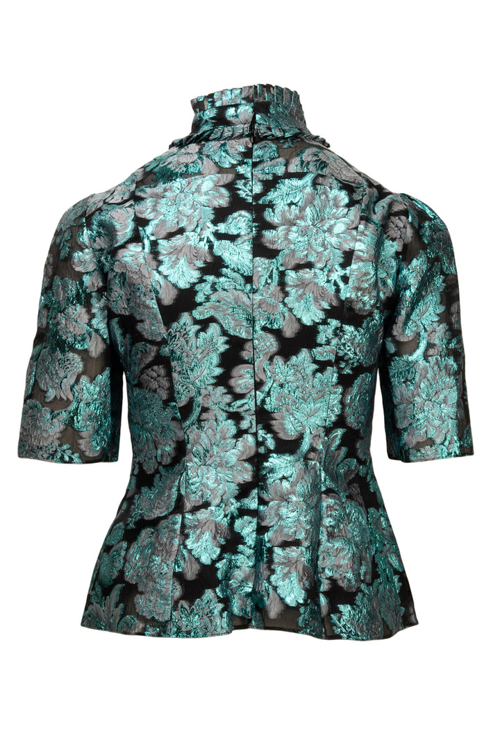 Erdem Size 4 Silk Floral Jacquard Tops
