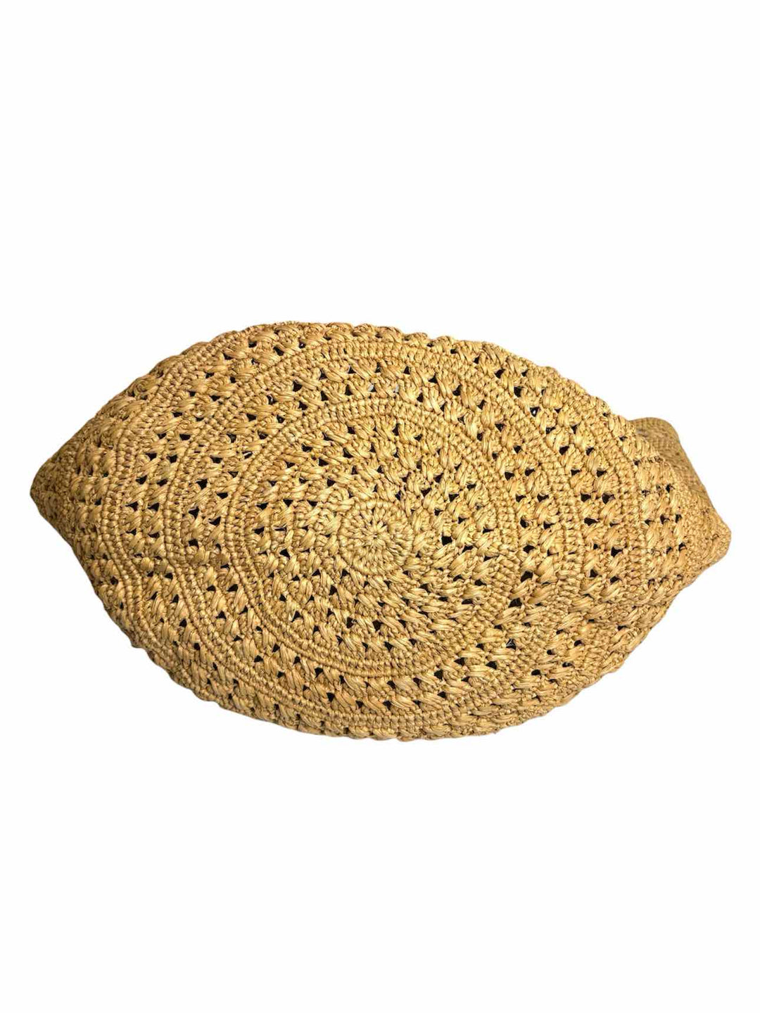 Saint Laurent Panier Natural & Brandy Raffia Hobo Purse