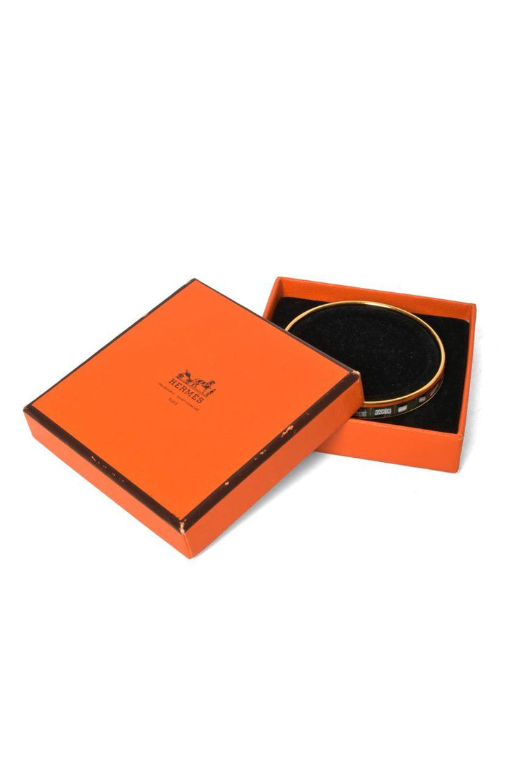 Hermes Narrow Enamel Bangle Bracelet
