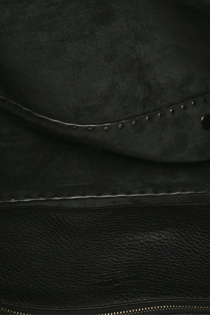 Valentino Rockstud Grained Calfskin Pebbled Leather Tote