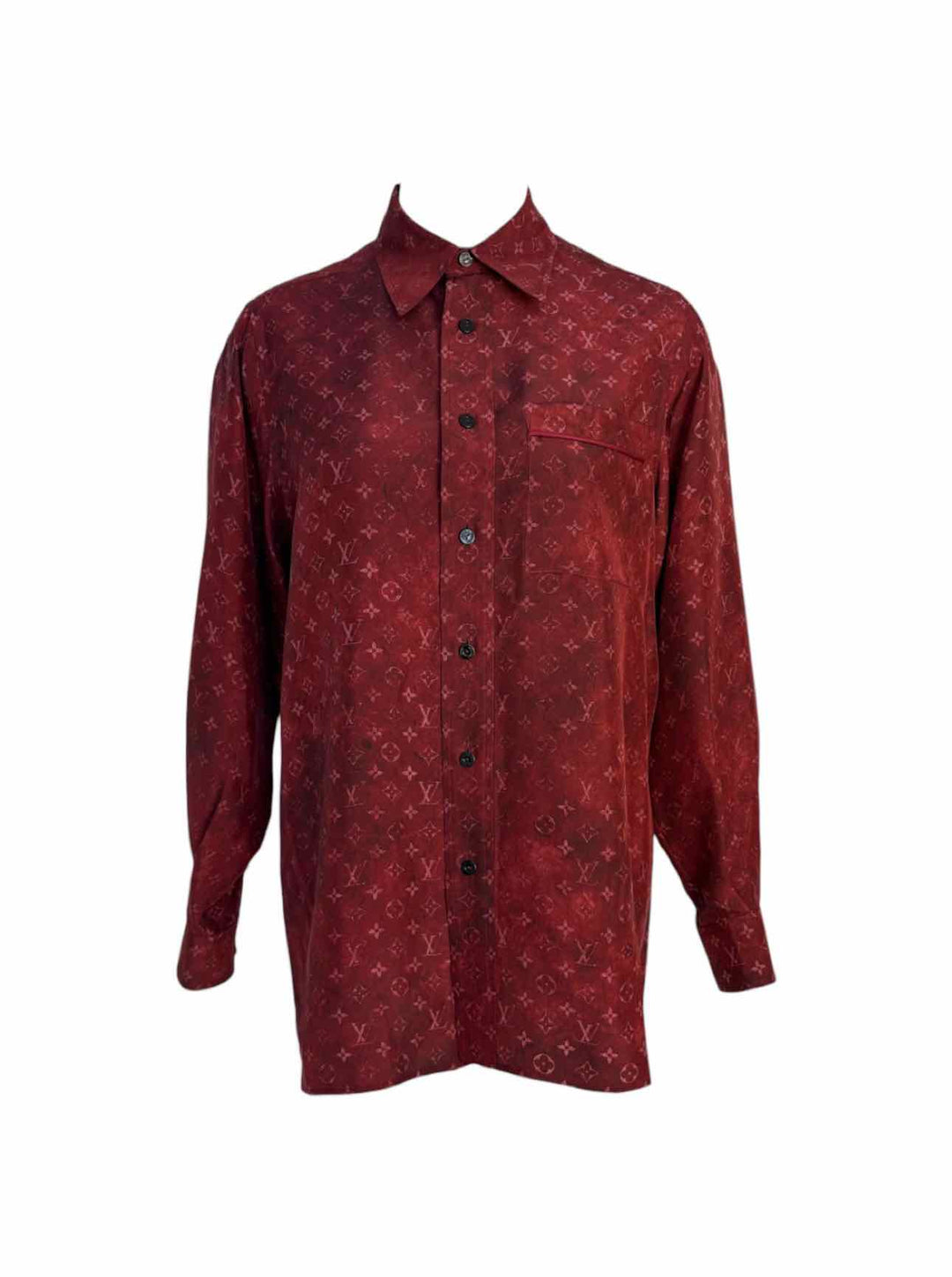 Louis Vuitton Size 32 Mahina Print Silk Blouse