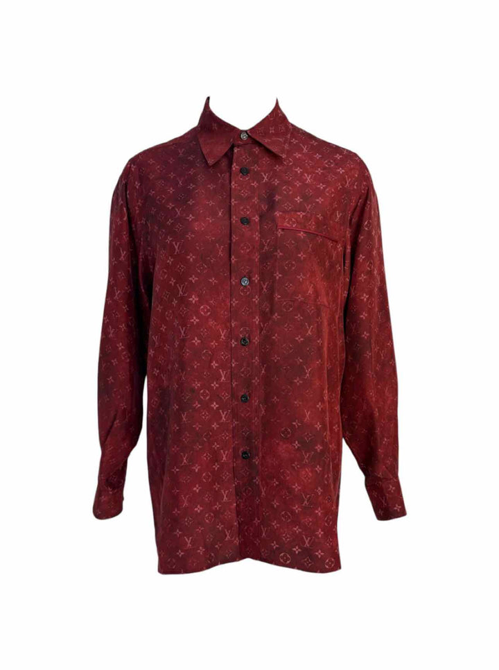Louis Vuitton Size 32 Mahina Print Silk Blouse