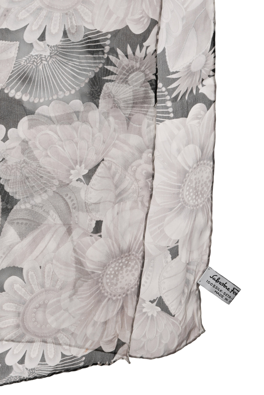 Salvatore Ferragamo Floral Silk Scarf