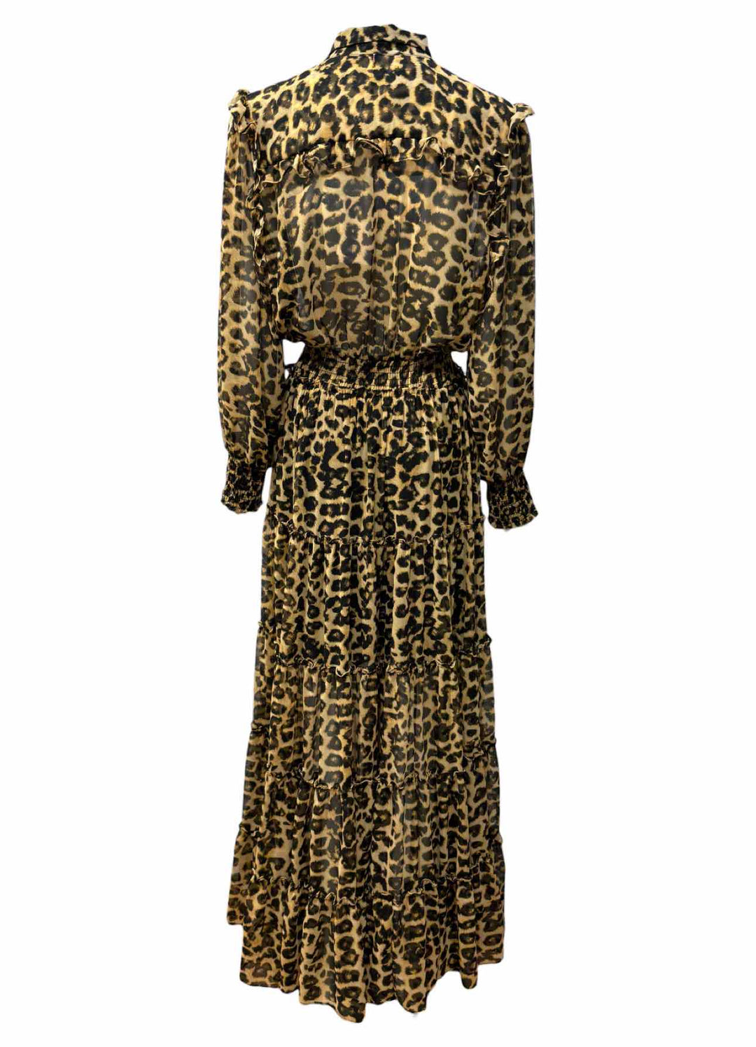 MISA Los Angeles Size L Leopard Print Maxi  Dress