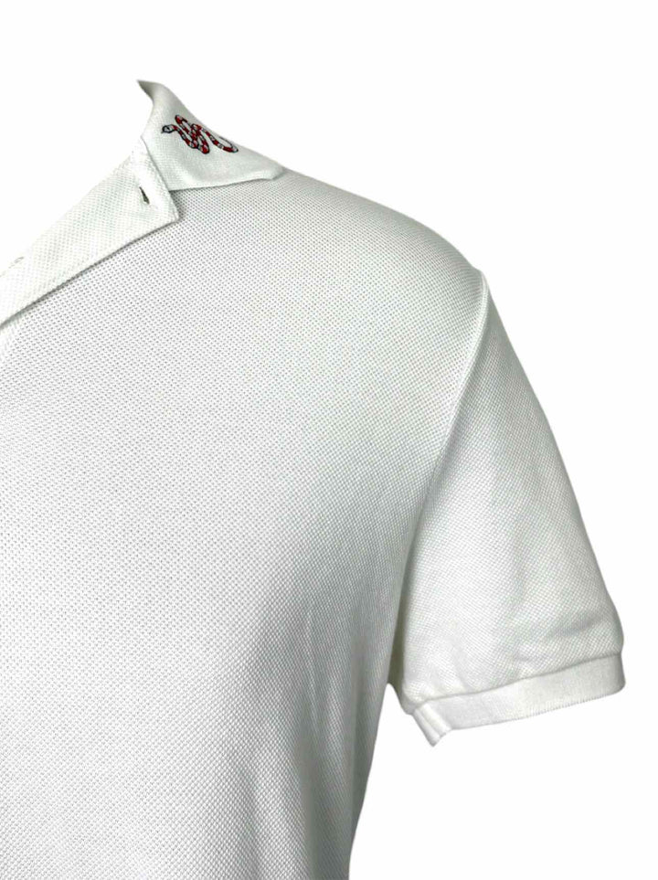 Gucci Size L Men's Embroidered Cotton Polo Shirt