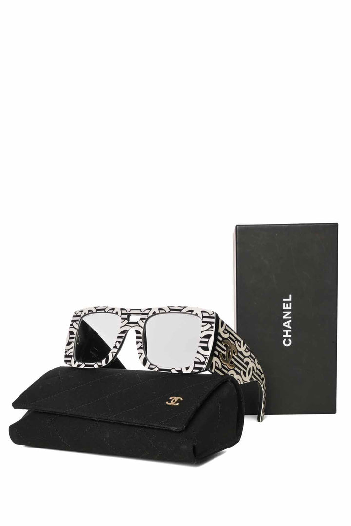 Chanel Acetate CC Logo Square Sunglasses